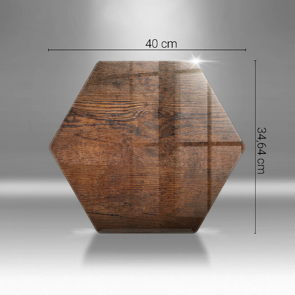 Deska szklana do kuchni Ciemne drewno deska