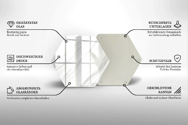 Deska szklana do kuchni Delikatny marmur