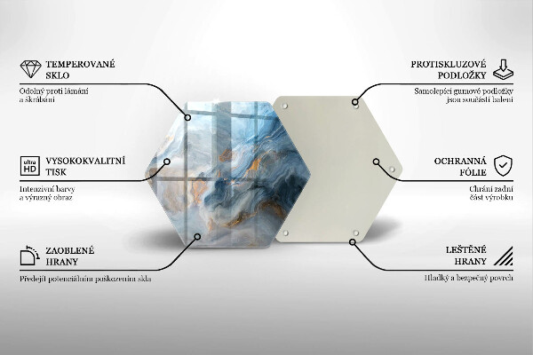 Deska szklana do kuchni Tekstura marmuru