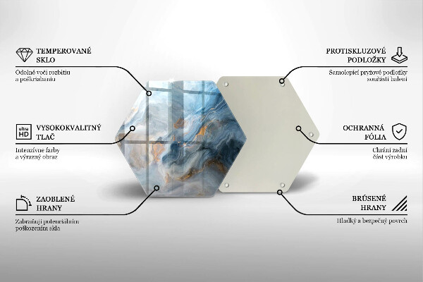 Deska szklana do kuchni Tekstura marmuru