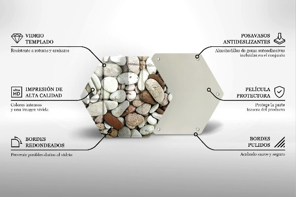 Deska szklana do kuchni Tło małe kamienie