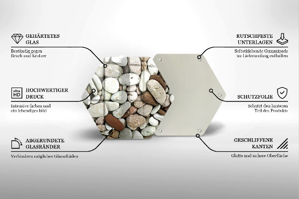 Deska szklana do kuchni Tło małe kamienie