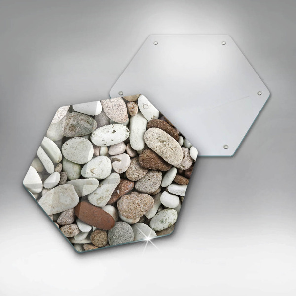 Deska szklana do kuchni Tło małe kamienie