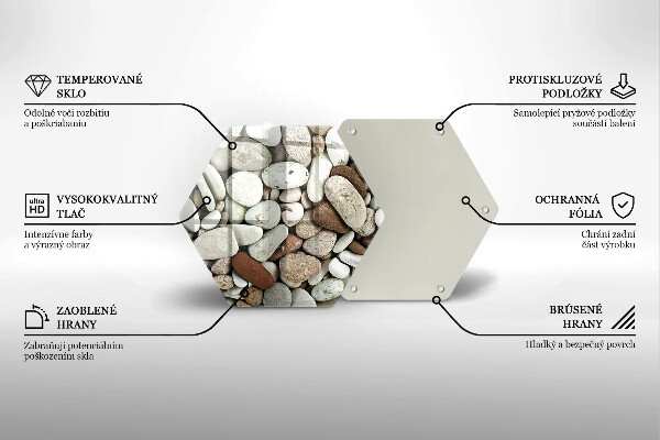 Deska szklana do kuchni Tło małe kamienie