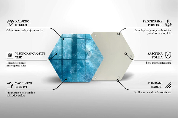 Deska szklana do kuchni Błękitna woda