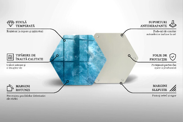 Deska szklana do kuchni Błękitna woda