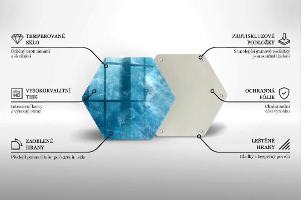 Deska szklana do kuchni Błękitna woda