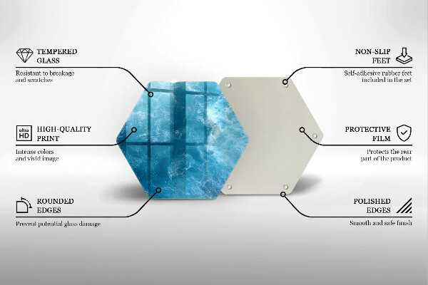 Deska szklana do kuchni Błękitna woda
