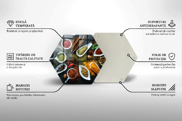 Deska szklana do kuchni Kuchenne przyprawy