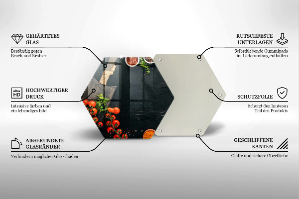 Deska szklana do kuchni Pomidorki koktajlowe