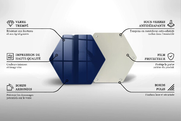 Deska szklana kuchenna Kolor niebieski