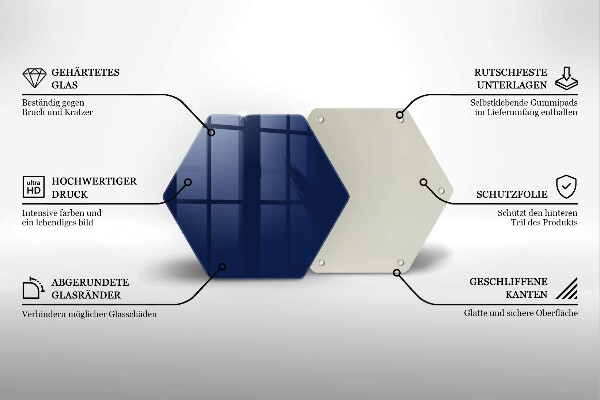 Deska szklana kuchenna Kolor niebieski
