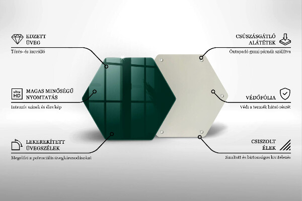 Deska szklana kuchenna Kolor zielony