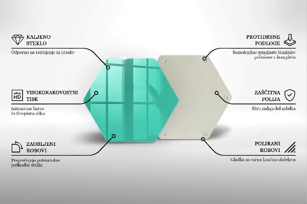 Deska szklana kuchenna Kolor zielony
