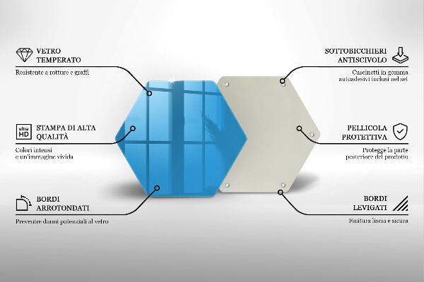 Deska szklana kuchenna Kolor niebieski