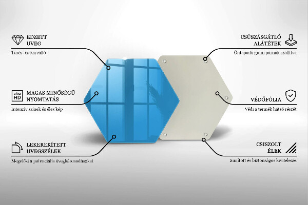Deska szklana kuchenna Kolor niebieski