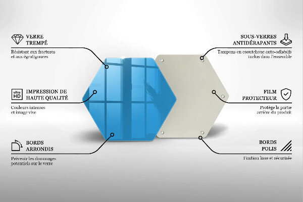Deska szklana kuchenna Kolor niebieski