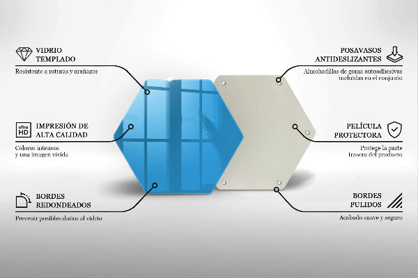 Deska szklana kuchenna Kolor niebieski