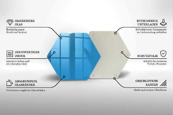 Deska szklana kuchenna Kolor niebieski