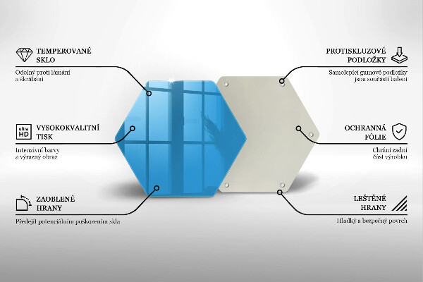 Deska szklana kuchenna Kolor niebieski
