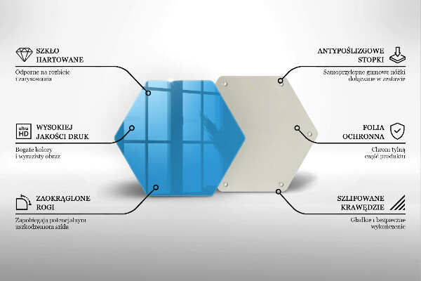 Deska szklana kuchenna Kolor niebieski
