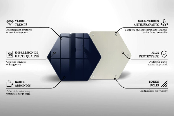 Deska szklana kuchenna Kolor granatowy