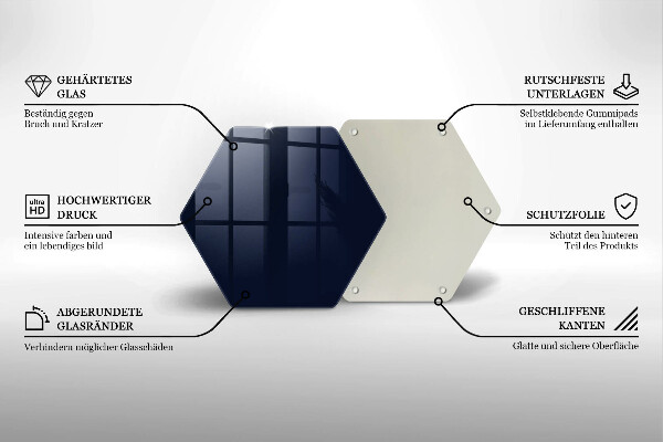 Deska szklana kuchenna Kolor granatowy