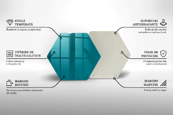 Deska szklana kuchenna Kolor turkusowy