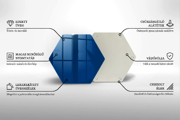 Deska szklana kuchenna Kolor niebieski
