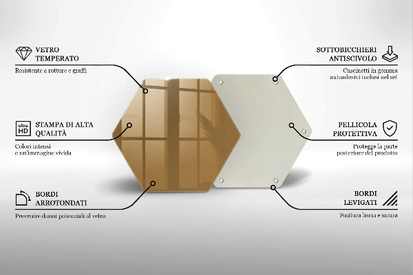 Deska szklana kuchenna Kolor beżowy