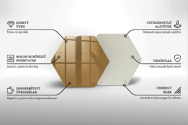 Deska szklana kuchenna Kolor beżowy
