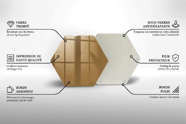 Deska szklana kuchenna Kolor beżowy