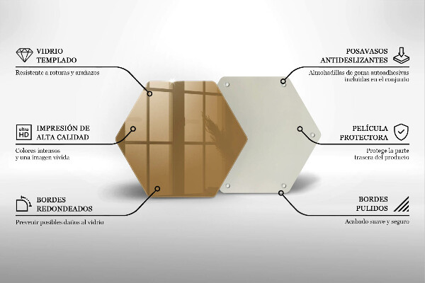 Deska szklana kuchenna Kolor beżowy