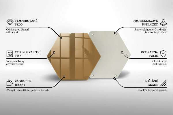 Deska szklana kuchenna Kolor beżowy