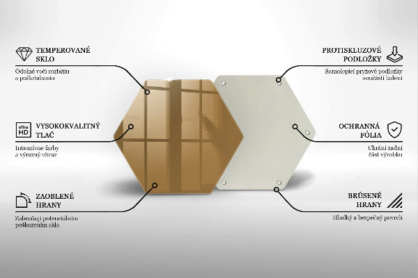 Deska szklana kuchenna Kolor beżowy