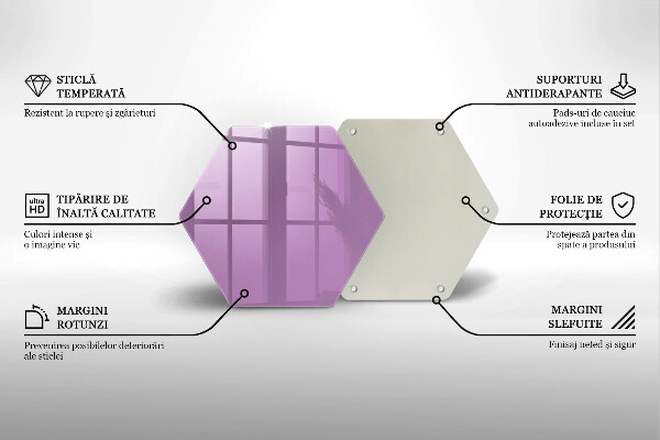 Deska szklana kuchenna Kolor fioletowy