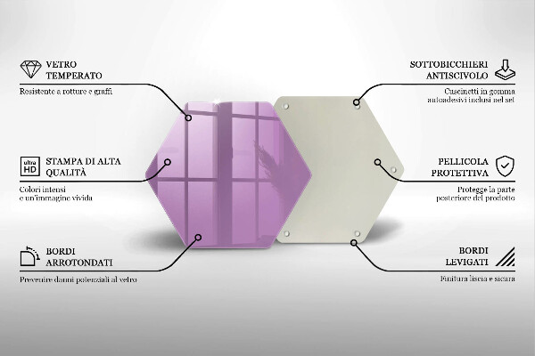 Deska szklana kuchenna Kolor fioletowy
