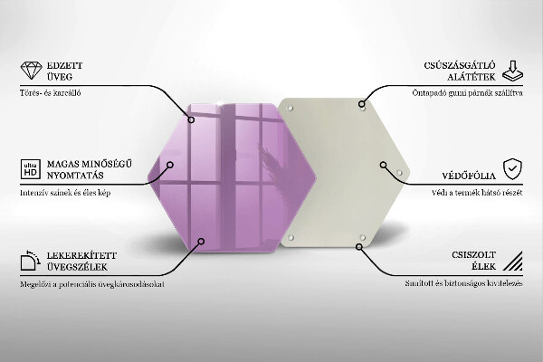 Deska szklana kuchenna Kolor fioletowy