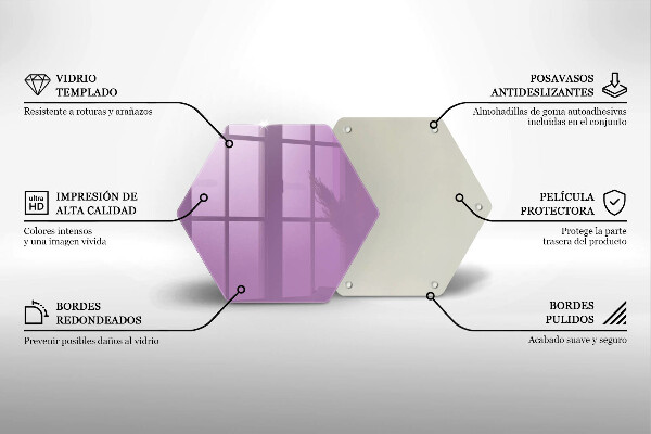 Deska szklana kuchenna Kolor fioletowy