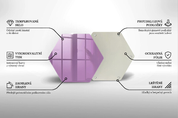Deska szklana kuchenna Kolor fioletowy
