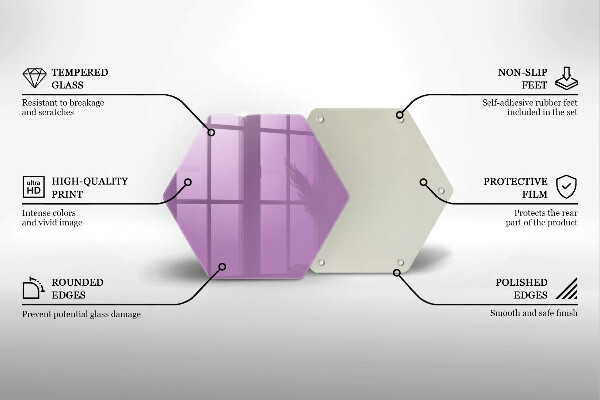 Deska szklana kuchenna Kolor fioletowy