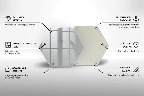 Deska szklana kuchenna Kolor szary