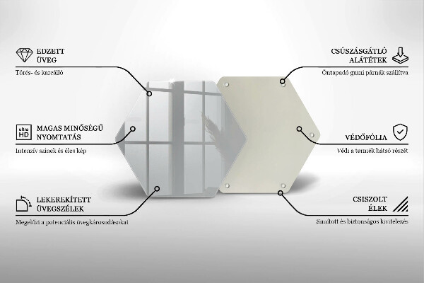 Deska szklana kuchenna Kolor szary