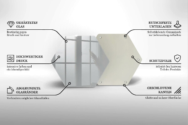 Deska szklana kuchenna Kolor szary