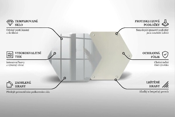 Deska szklana kuchenna Kolor szary