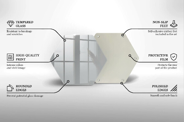 Deska szklana kuchenna Kolor szary