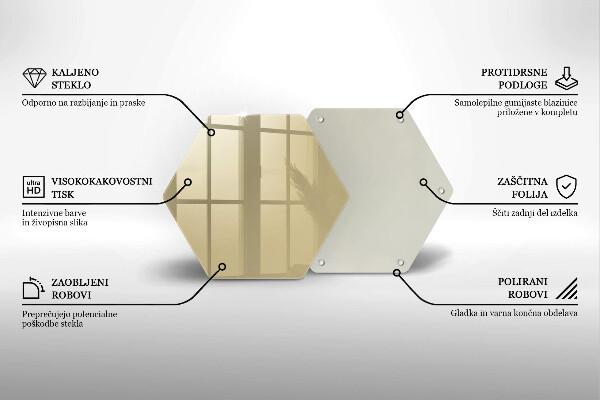 Deska szklana kuchenna Kolor beżowy