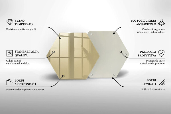 Deska szklana kuchenna Kolor beżowy