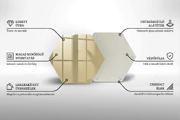 Deska szklana kuchenna Kolor beżowy