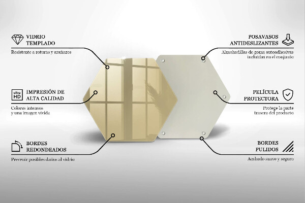 Deska szklana kuchenna Kolor beżowy